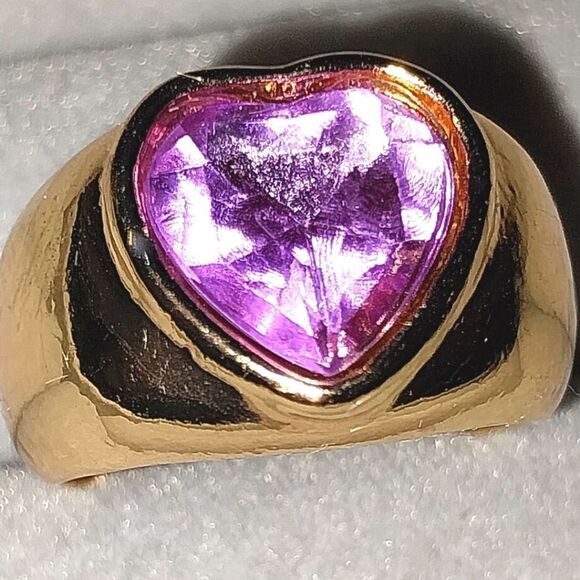 Vintage Purple dolly gemstone ring sz 7 - Picture 3 of 6